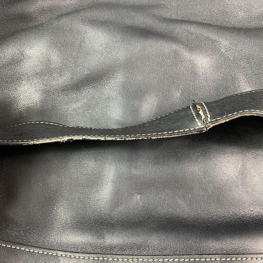 COACH Black Leather Soho Slim Duffle Crossbody Messenger Tote Bag #1414 Y2K Vtg - Picture 5 of 15